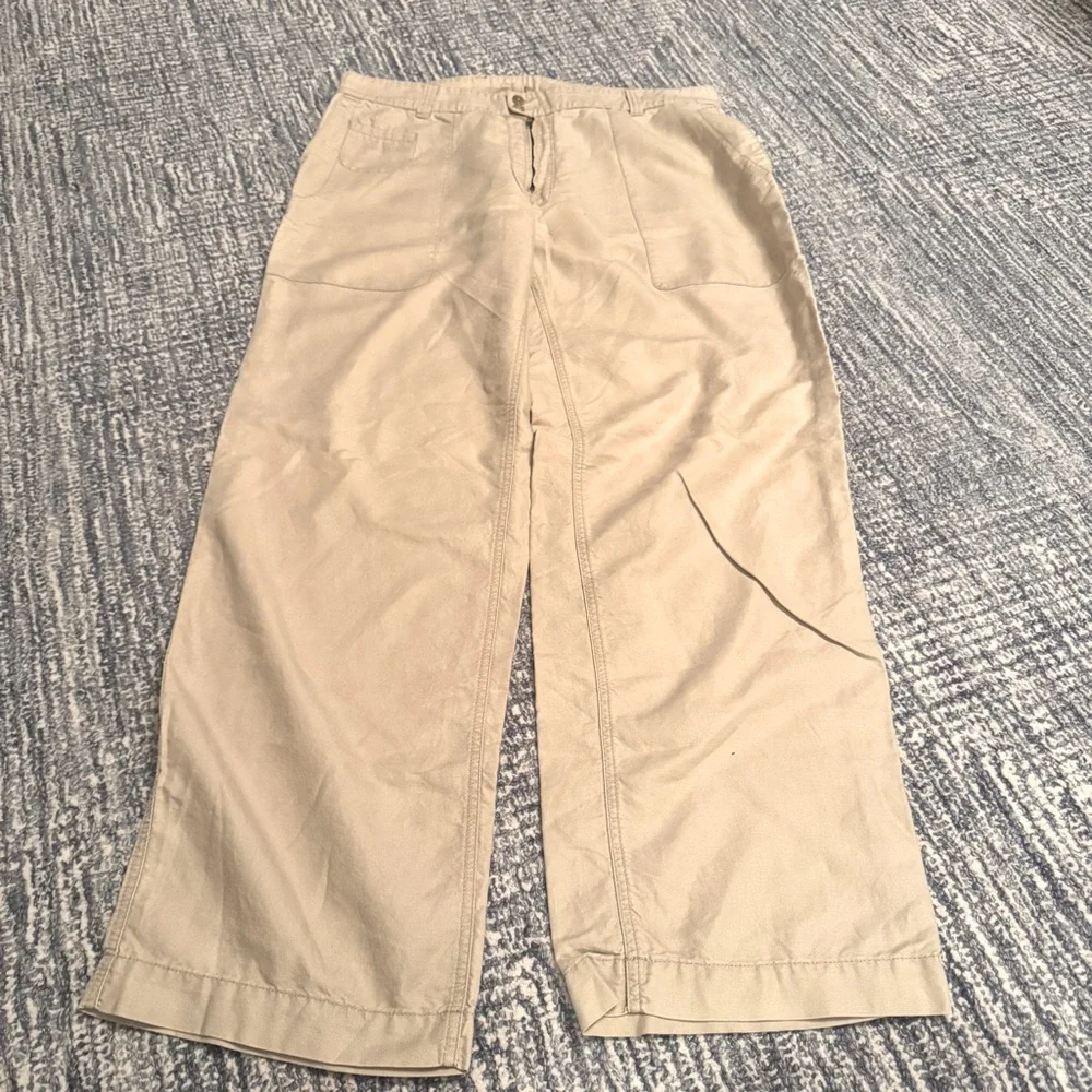 John Varvatos Pants Mens XL Beige Linen Blend Trousers